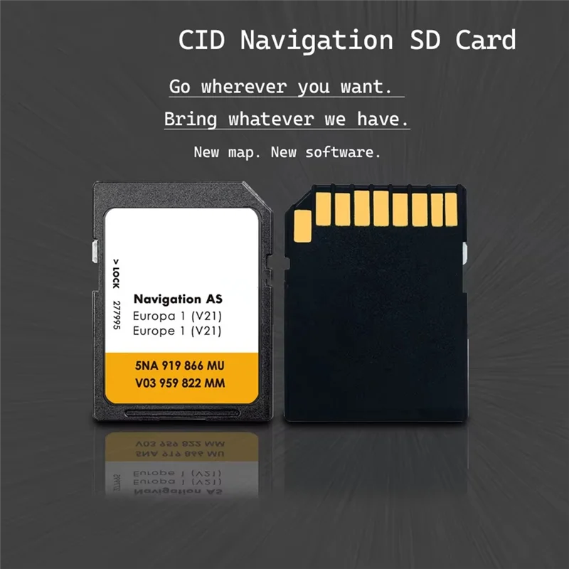 -A96Z Navigation Card SD Card VW Discover Media 2025 Sat Nav AS V21 Map UK Europe 32GB