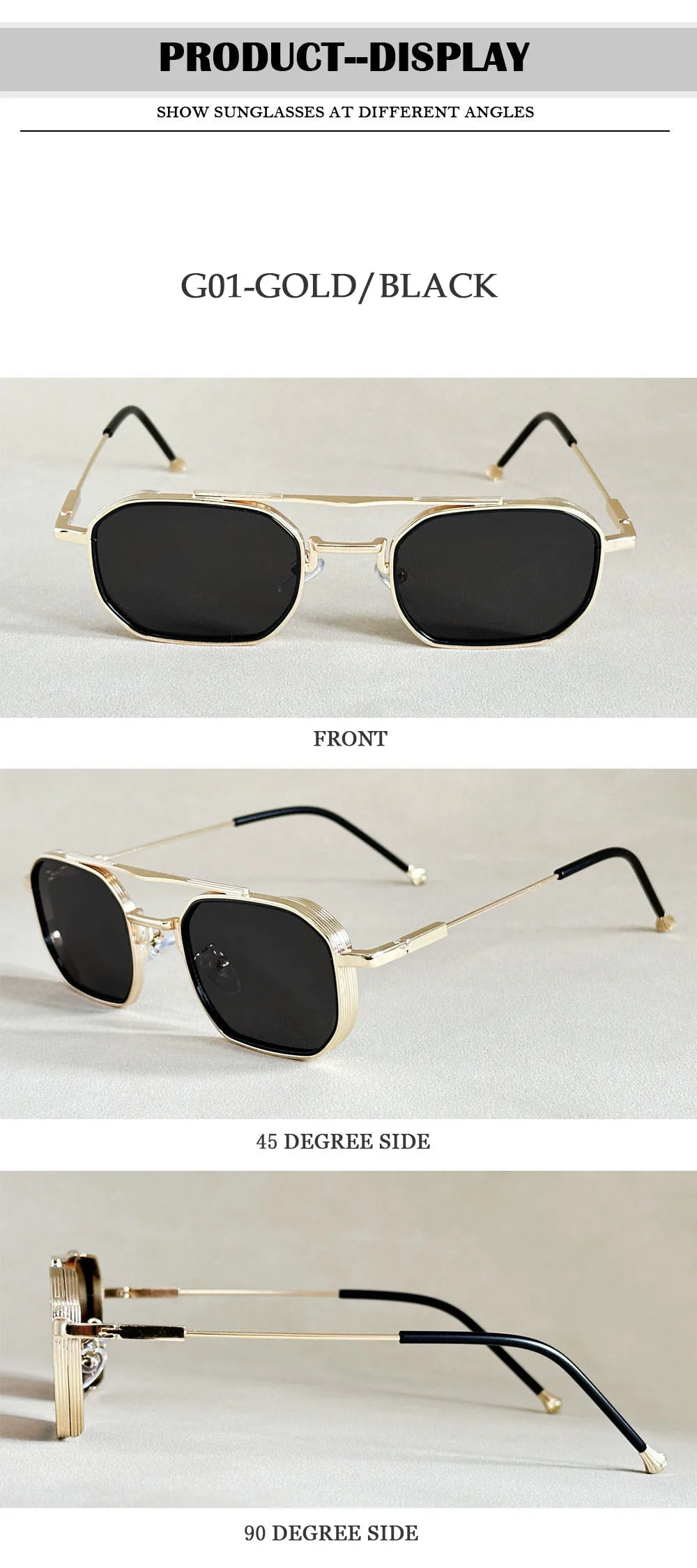 Fashion Square Sunglasses Women Trendy Vintage Glasses Luxury Sunglass Men Dropshipping Lunette Soleil Femme Zonnebrillen Dames – Detail 18