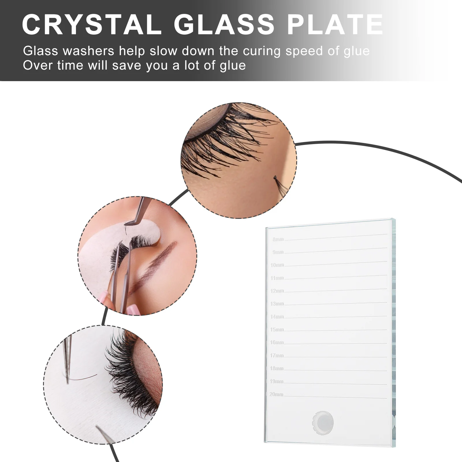

Lash Pallet Large 15x10cm Eyelash Extension Holder Tray Adhesive Glue Stand Eyelash Grafting Holder Salon Use Lash Pallet
