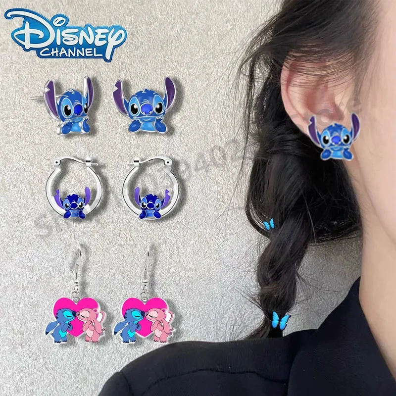 Disney Stitch Long Earrings Cartoon Anime Cute Stitch Fashion Accessories Holiday Gift Earrings Gift For Girls Delicate Jewelry