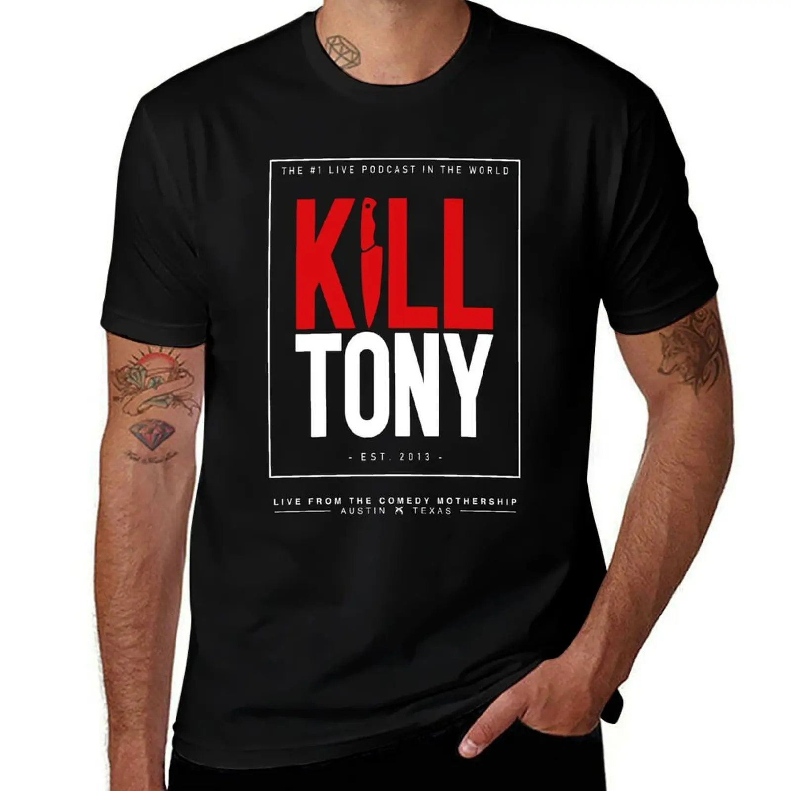 kill tony merch Kill Tony Show T-Shirt t shirt man plain t shirts for man cotton T-Shirt