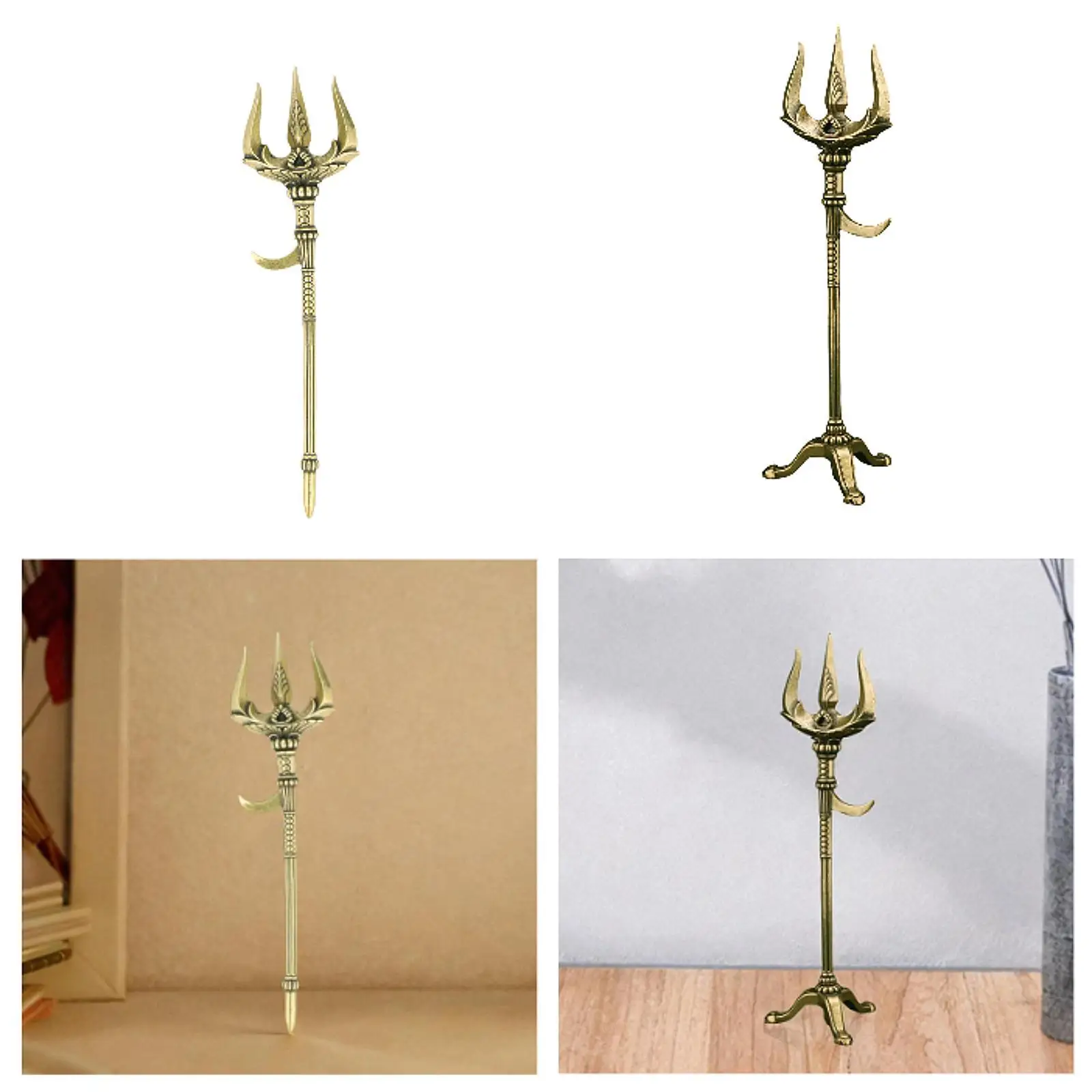 Trident Bronze Trident Estátua Presentes de Aniversário Escritório Bar Estatueta Varanda Desktop