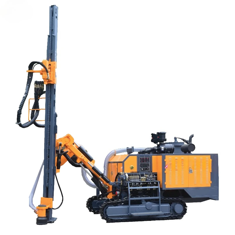Compact Heavy-Duty Crawler Hydraulic Downhole DTH Drill Rig for Tunneling and Foundation Anchor Drilling Operations