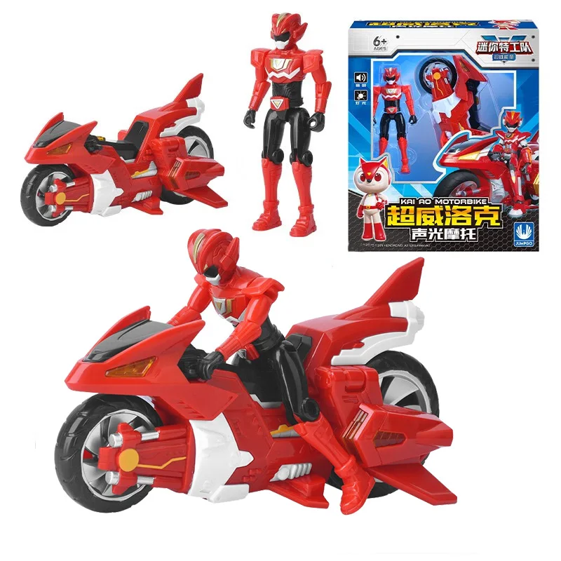 New Mini Force V Rangers Transforming Motorbike Toys with Sound and Light Action Figure Mini Force X Motorcycle Toy