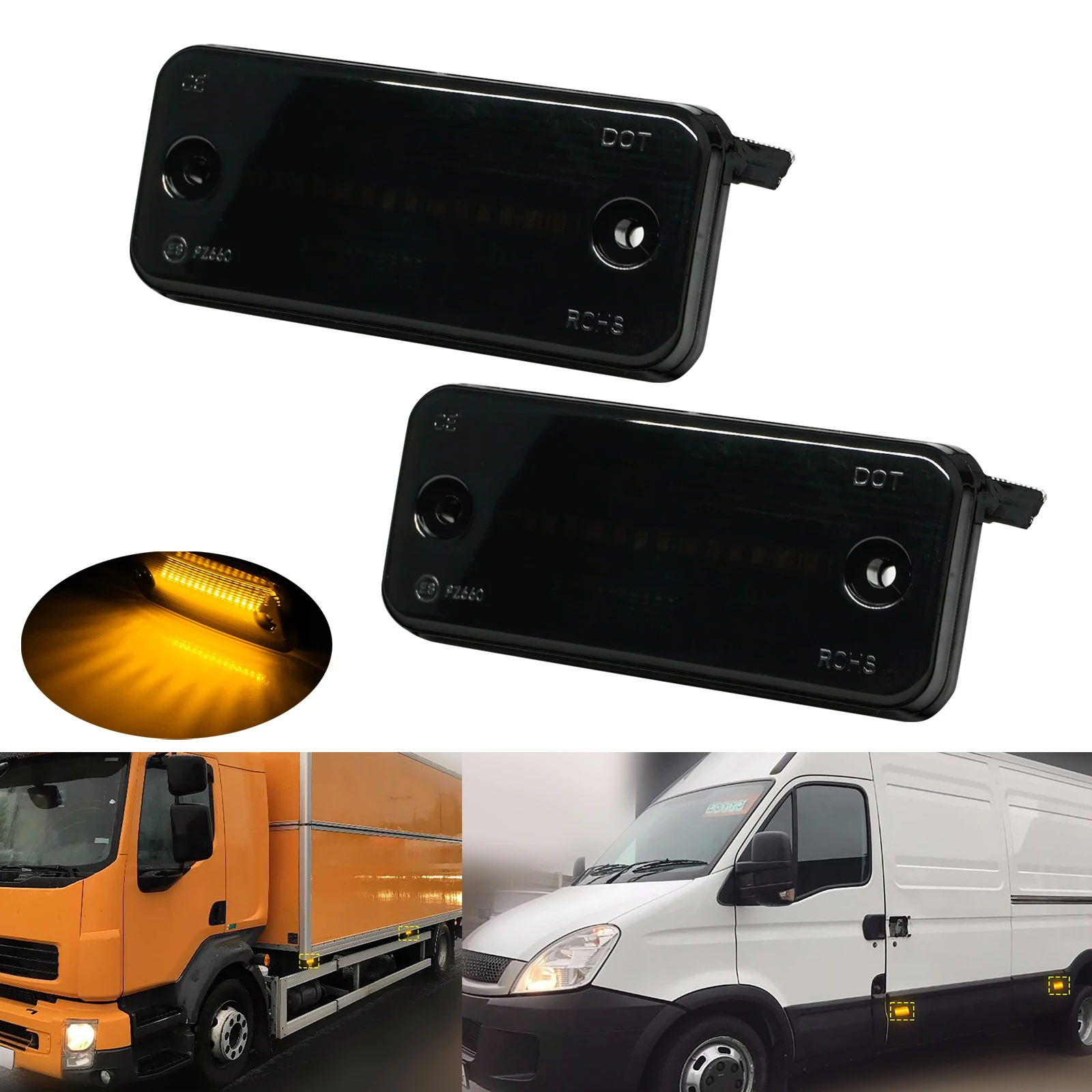 

L + R светодиодный индикатор боковой повторитель света для 06+ Peugeot Boxer Citroen релейная перемычка