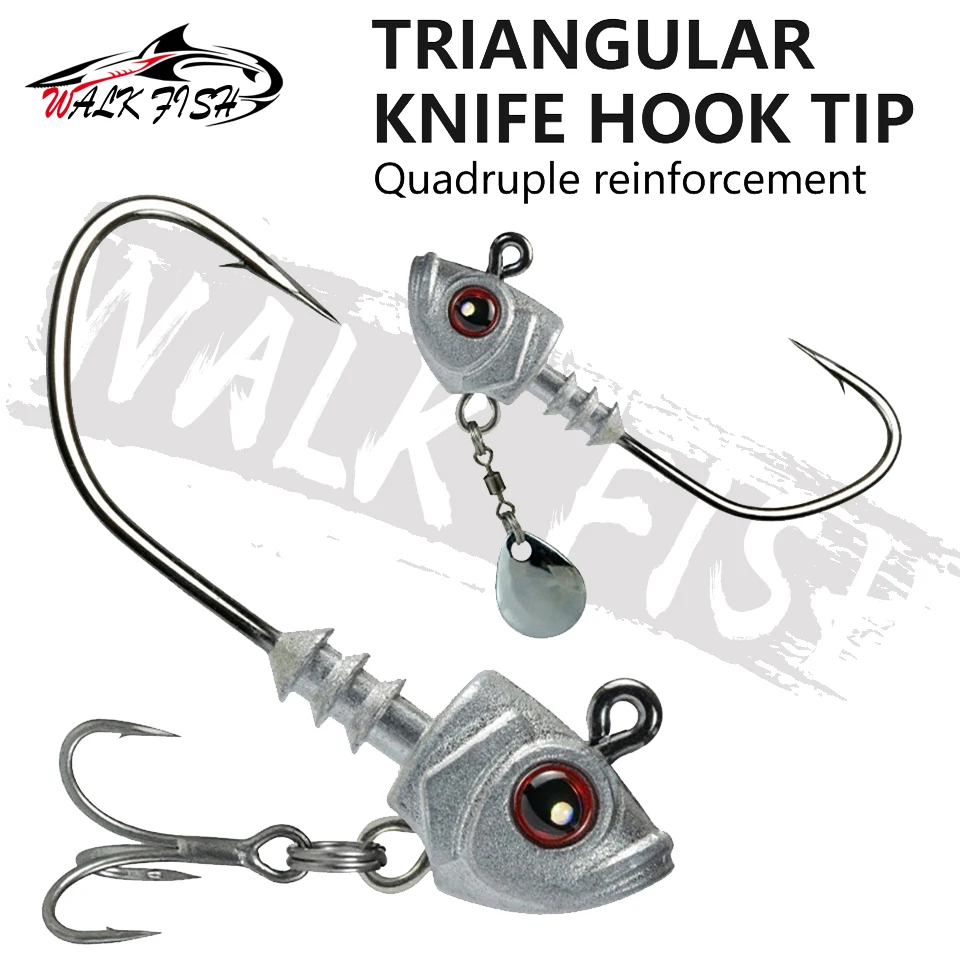 Jighead Walk Fish con cuchara y triple anzuelo para vinilo - imagen 3