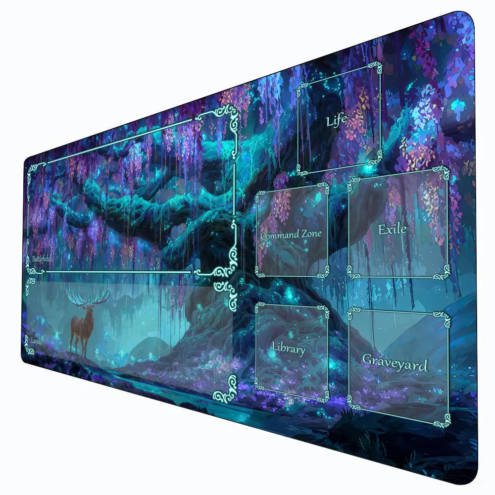 

Mysterious Ancient Forest MTG Playmat Magic Card Battle Mat Non-Slip Durable 35X60CM Commander playmat Board Game Mat for TCG