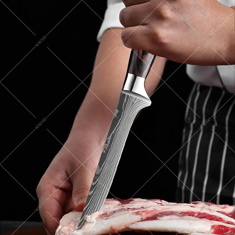 Handmade Boning Knife Butcher Knife Slicing Slaughter Knives Stainless Steel Kitchen Chef Sharp Meat Cleaver Fishing Knife Tool