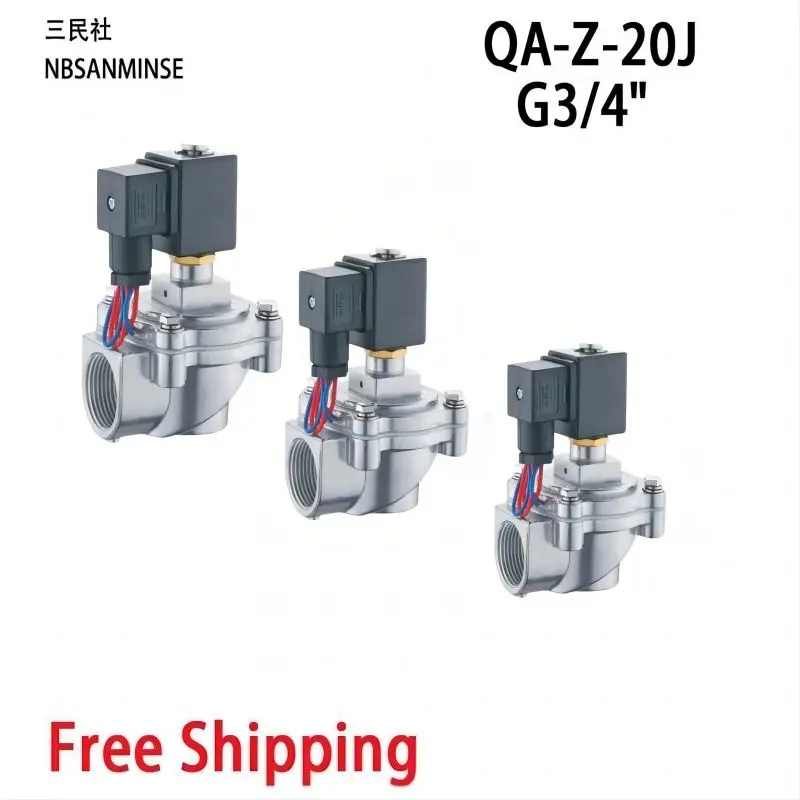 NBSANMINSE QA - Z -20J /25J  Replaced ASCO Pulse Jet Valve G 3/4 1 inch Double Diaphragm Valve Clean Air Solenoid Low Pressure