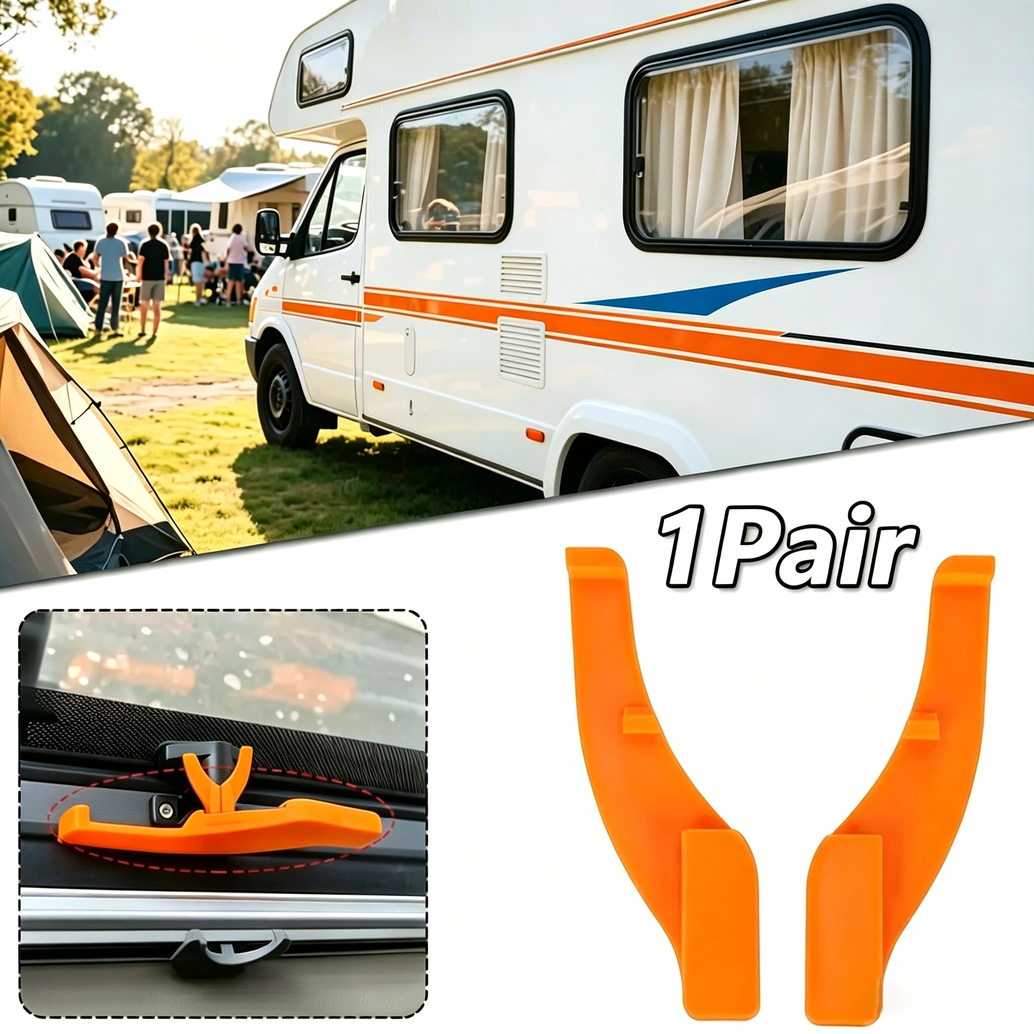 2pcs Caravan Left/Right Window Safety Lock Hand Window Protection Lock Catch for PolyPlastic Caravan Motorhome Car Accessories