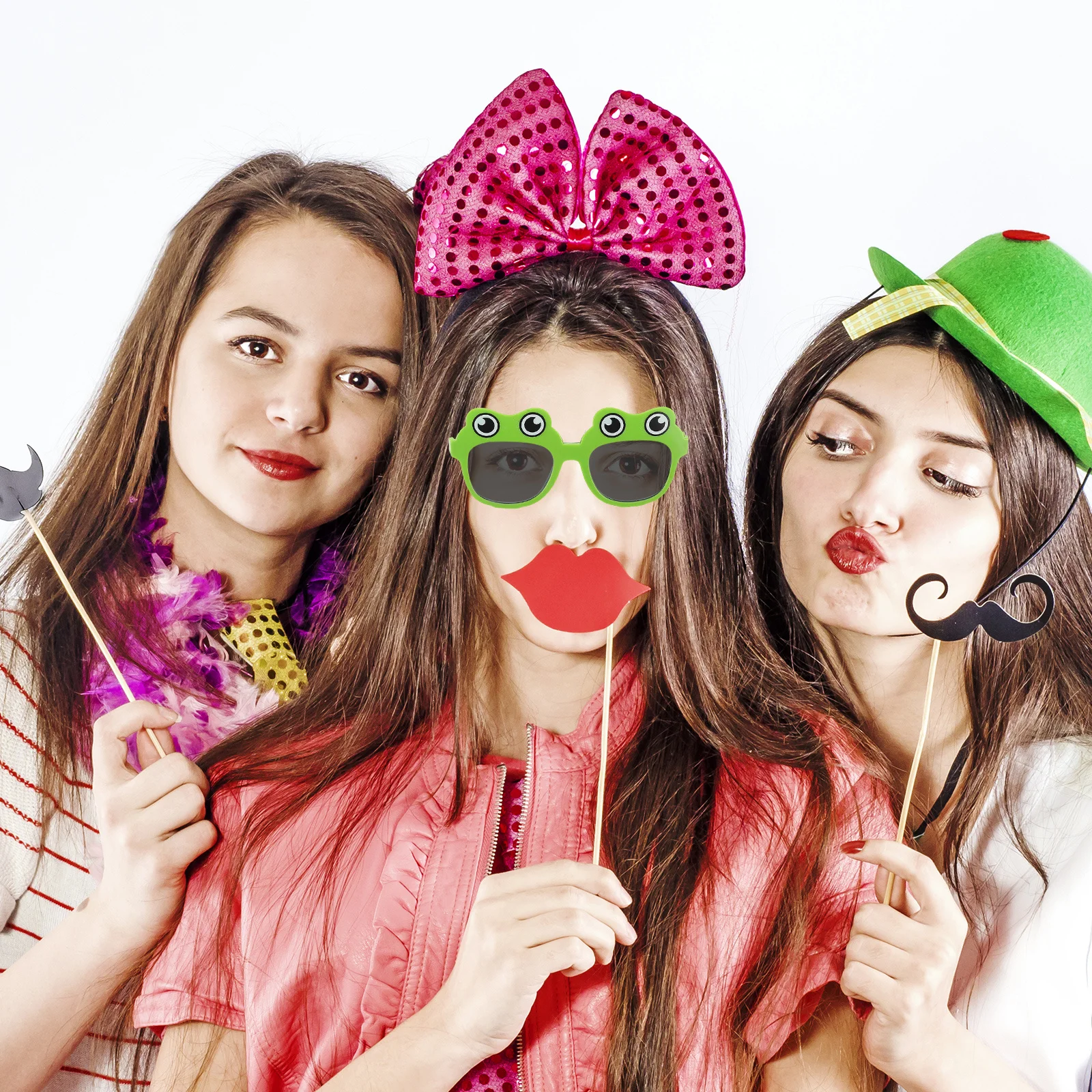 4pcs Cartoon Frog Sunglasses Lightweight Plastic Animal Eyeglasses Birthday Halloween Party Photo Booth Props - Tropical Luau