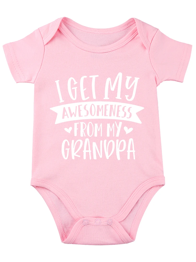 I Get My Awesomeness From My Grandpa -Funny Baby Essentials Bodysuit Newborn Baby Boy Clothes