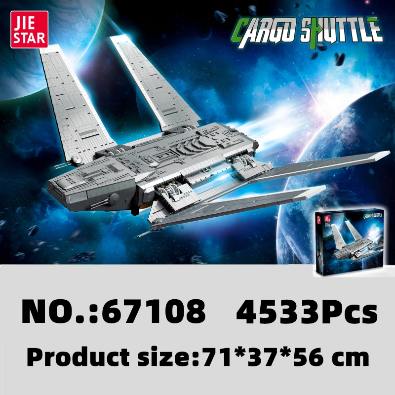 

IN STOCK JESTAR 67108 4533Pcs Moc Class Rogue Cargo Command Shuttle Spaceship Fighter Brick Model Building Blocks Boy Toys 75104