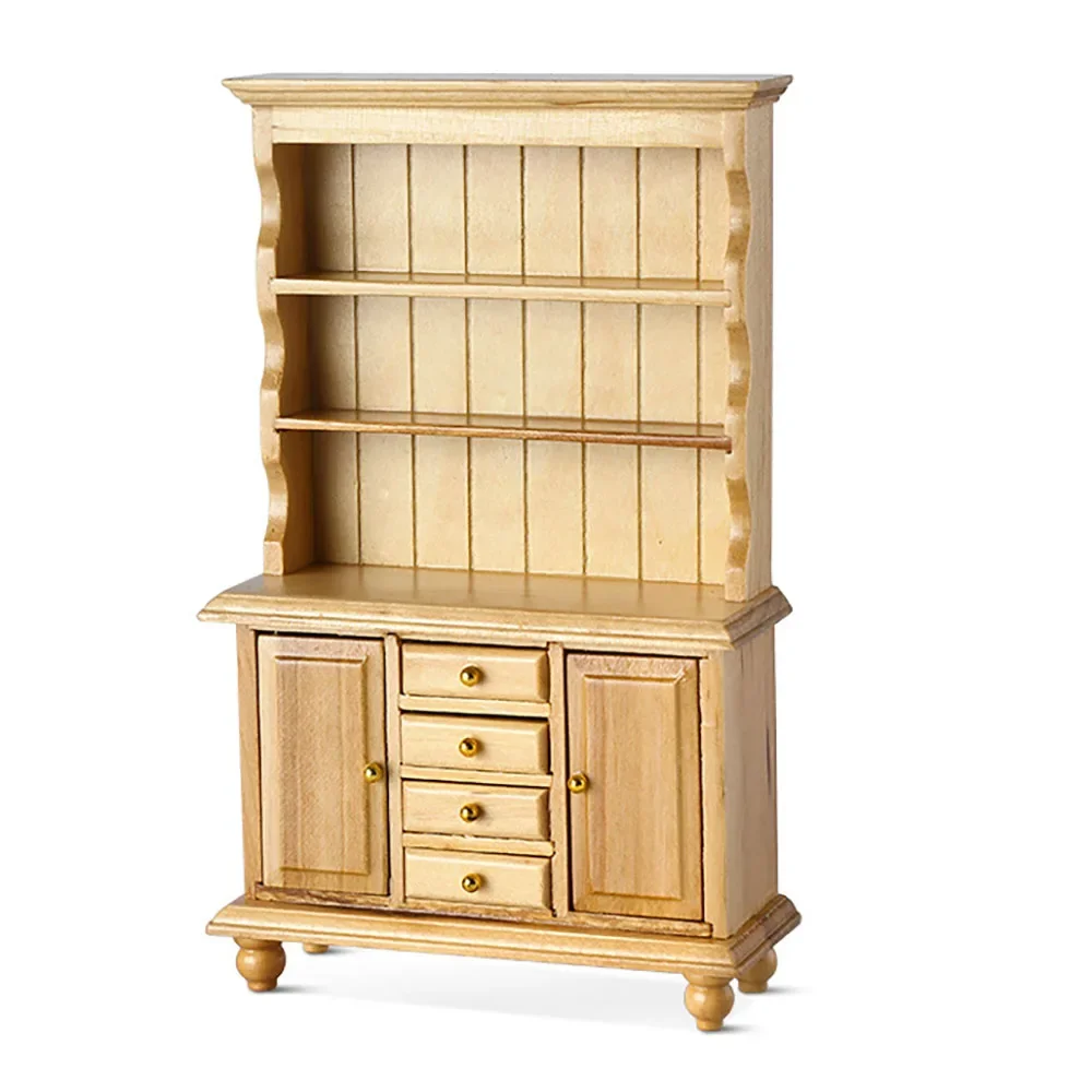 1/12 ドールハウスミニチュアキャビネットミニ食器棚本棚家具のおもちゃドールハウスアクセサリー装飾 ob11 bjd