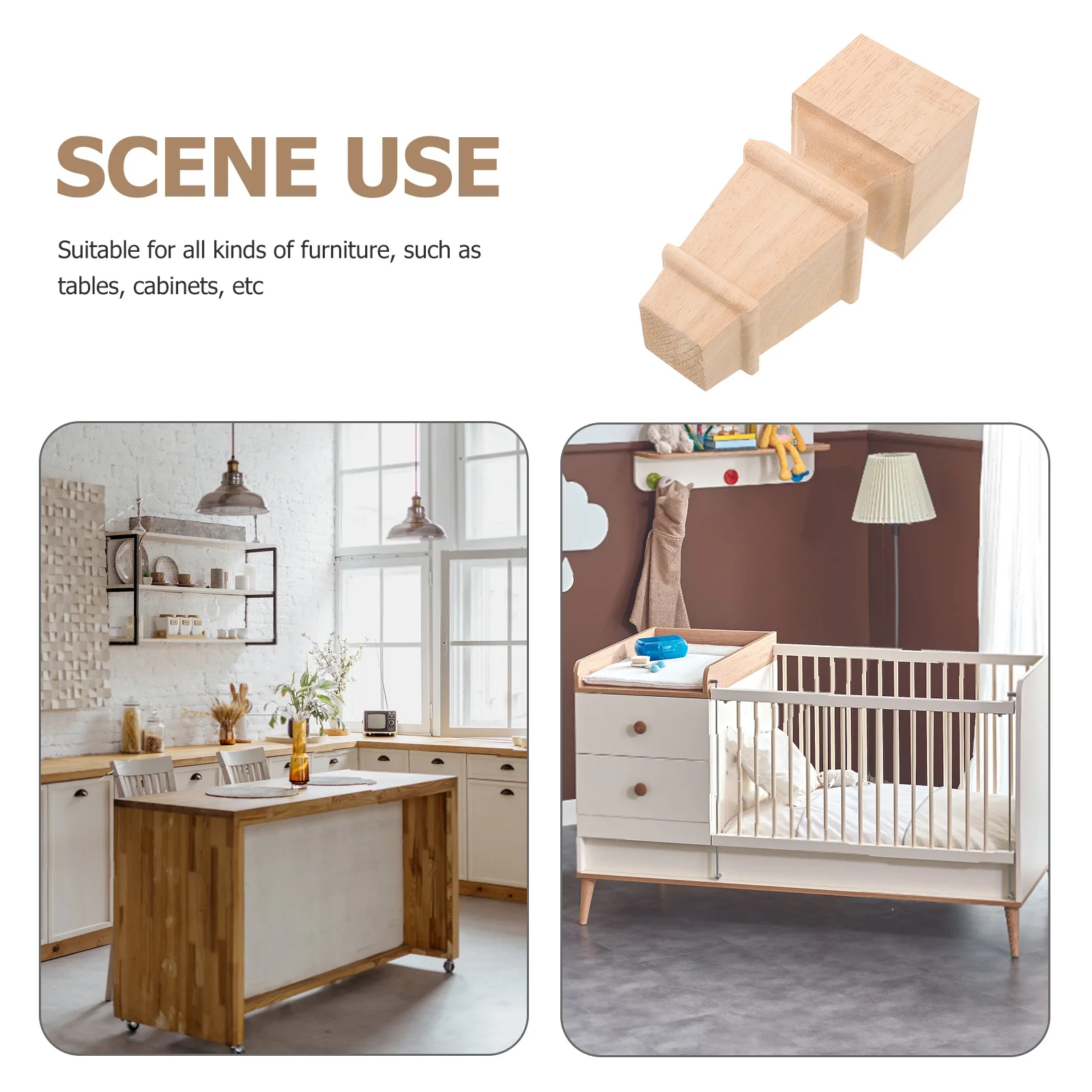 Solid Wood Cabinet Legs Wooden Furniture Feet For Table Sofa Couch Short Legs Replacement Home Office Furniture