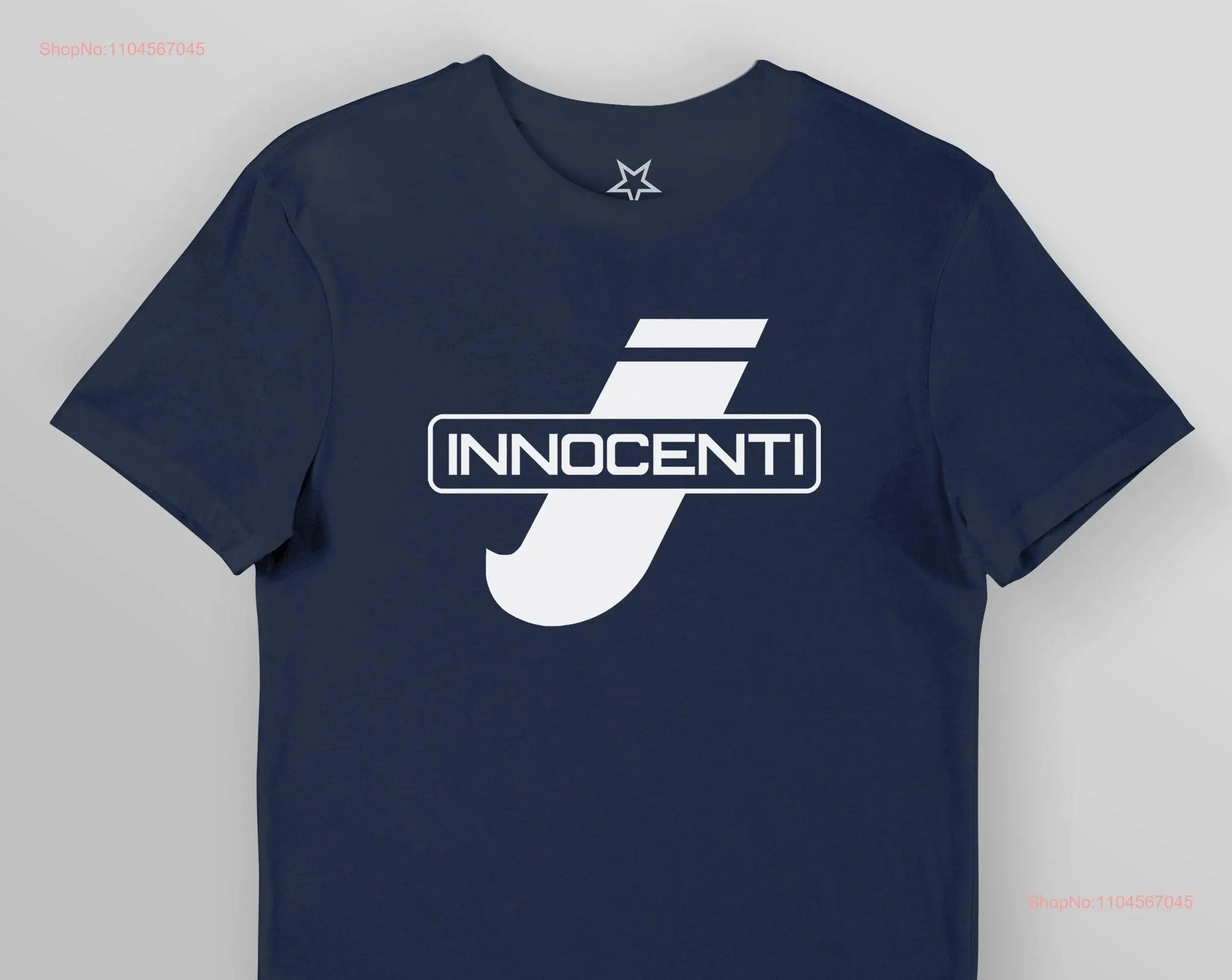 INNOCENTI Biker Logo Organic T Shirt Premium quality Eco friendly Christmas Birthday Navy White Black