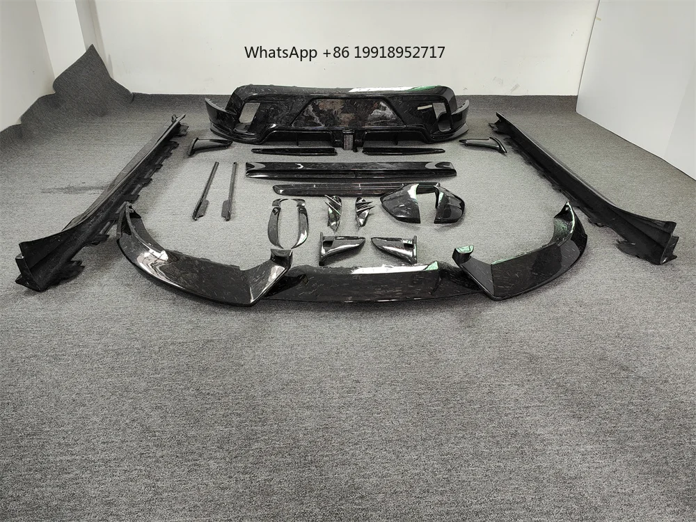 M-Style Forging Pattern Front Lip Side Skirt Rear Diffuser Spoiler Body Kit  for Upgrading Taycan JJ361