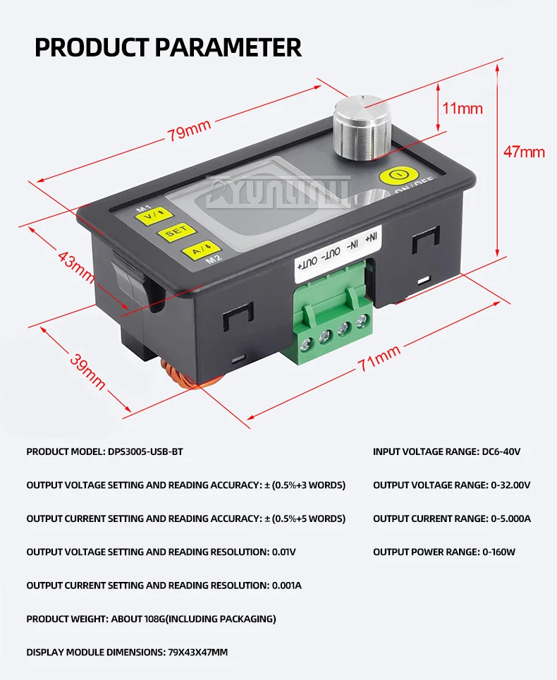 Dps3005 Cnc Dc Stabilized Power Supply, Adjustable Power Adapter Switch, Dimming Constant Current Power Board