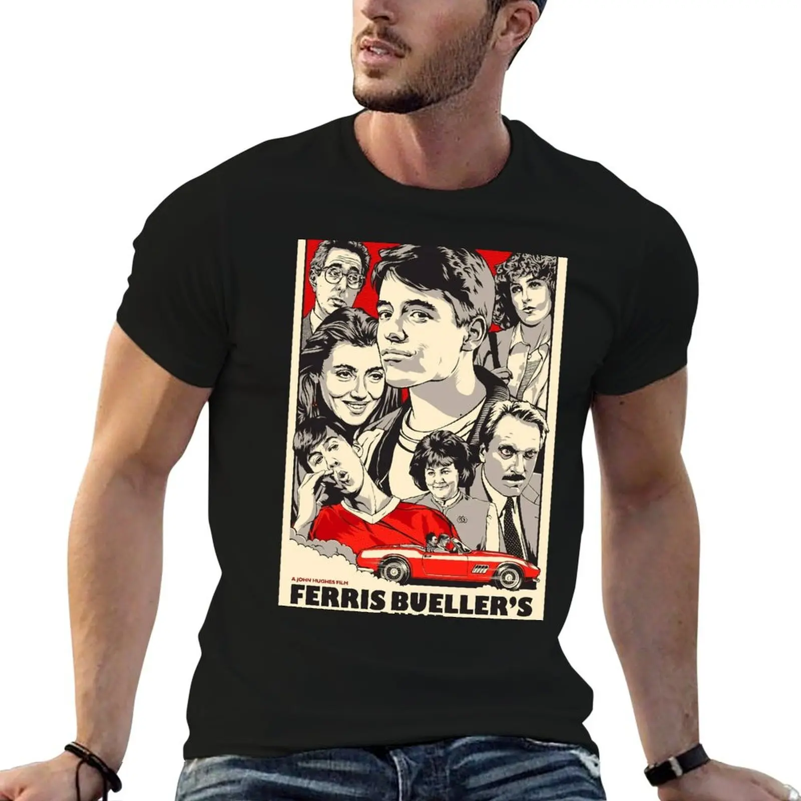 Ferris Buellers Day Off Poster T-Shirt Classic Graphic Short Sleeve Top