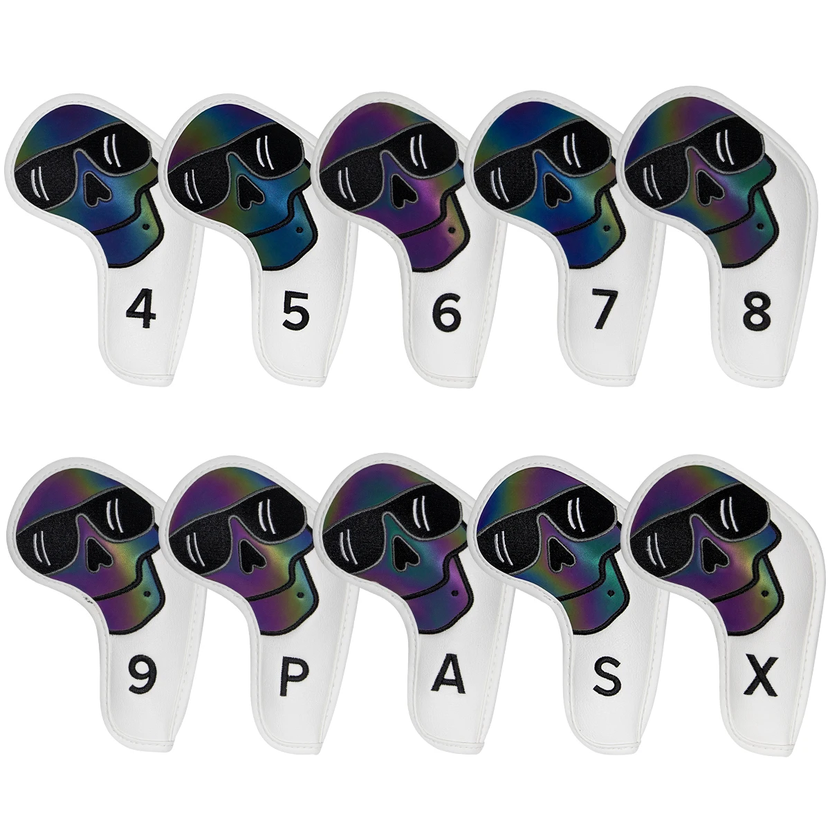 Gradients Sunglasses Golf Iron Head Covers Iron Headovers Wedges Covers 4-9 ASPX 10pcs with White Color