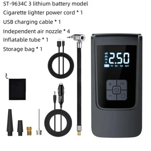 Bomba de aire del compresor de aire para el coche, inflador de neumáticos portátil, bomba eléctrica para motocicleta, compresor de aire para coches, motocicletas y bicicletas