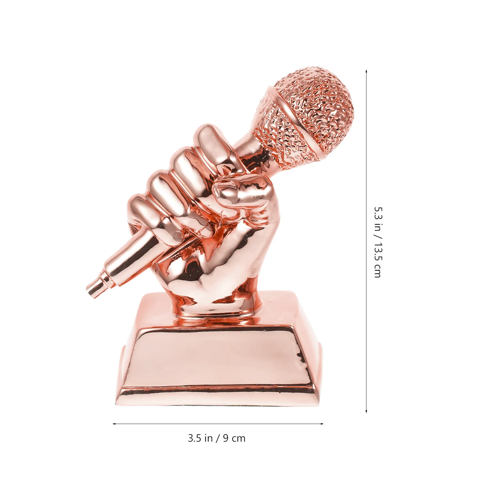 Music Award Trophy Resin Microphone Sculpture Kids Singing Competition Contest Participation Awards Mini Trophies Party