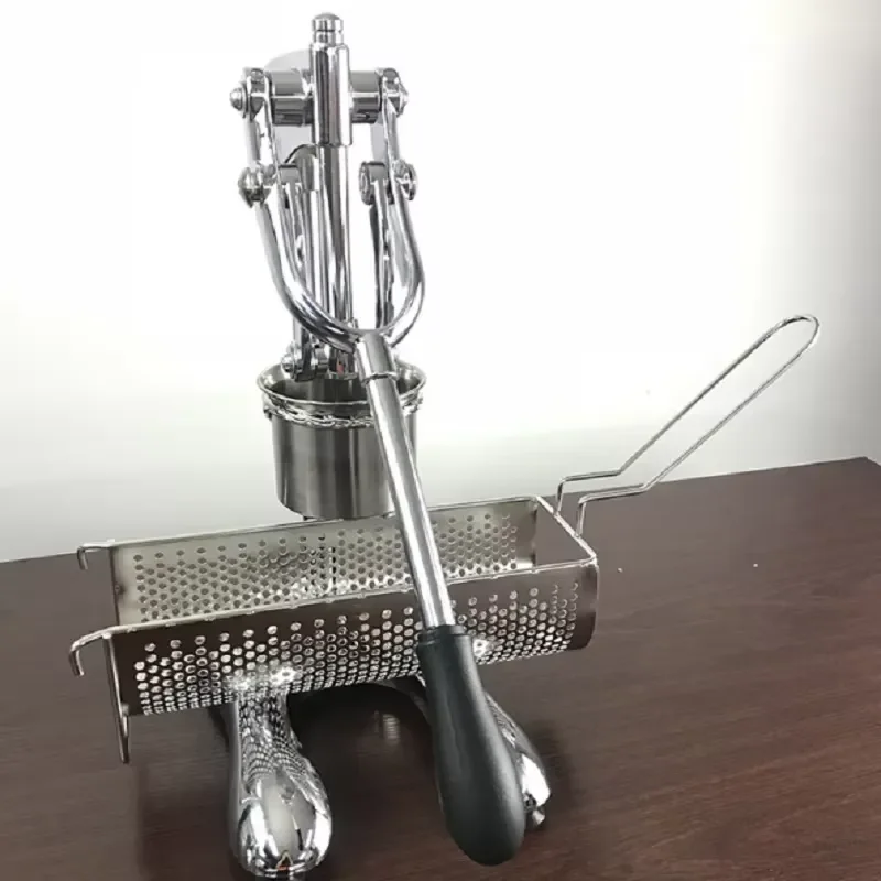 Stainless Steel Extra Long French Fries Cutter With Basket Manual Potato Chip Slicer Kitchen Vegetable Fruit Cutting Tool For