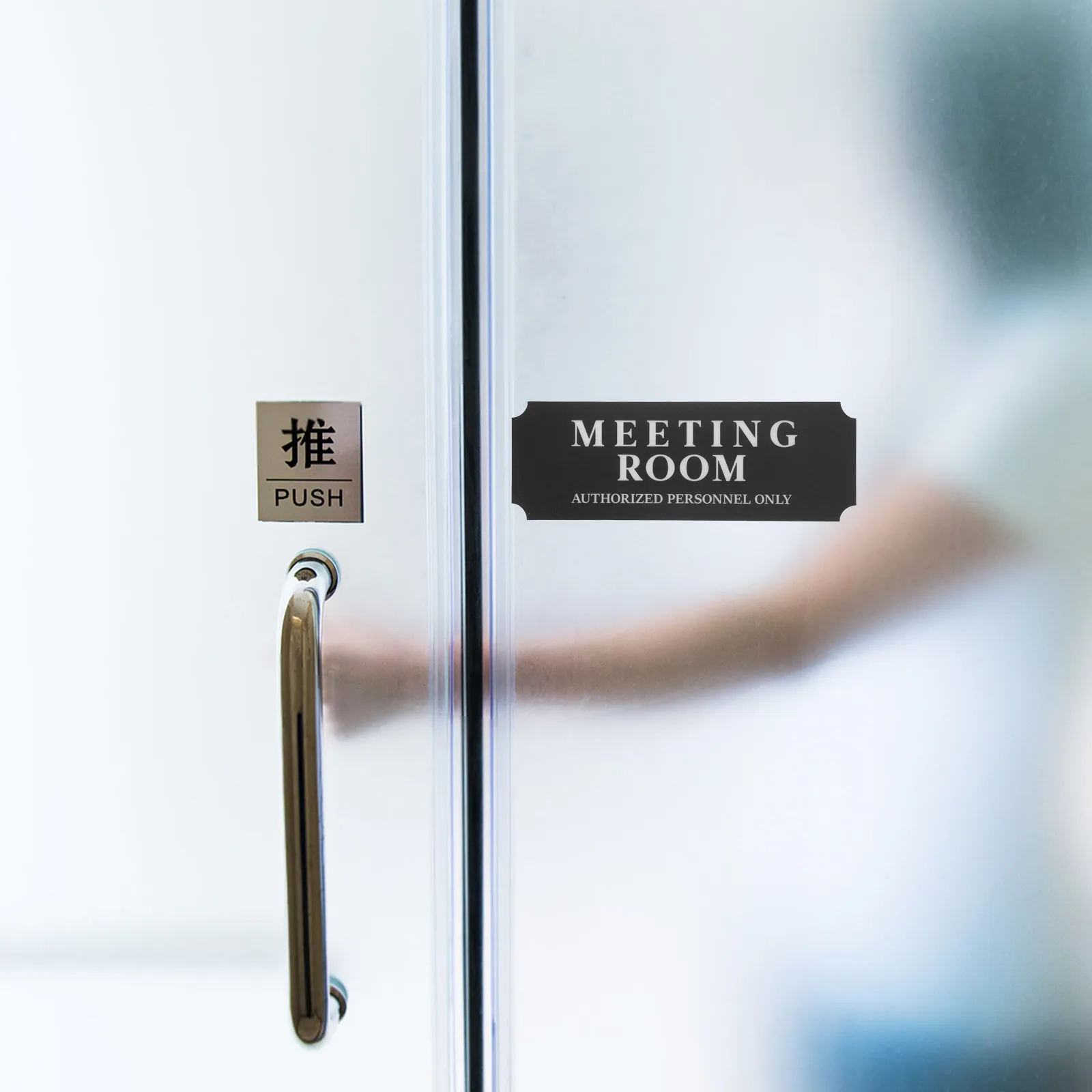 

5Pcs Self-Adhesive Waterproof Meeting Room Door Signs 9.1x3.2in Office Conference Stickers Business Office Identification Labels