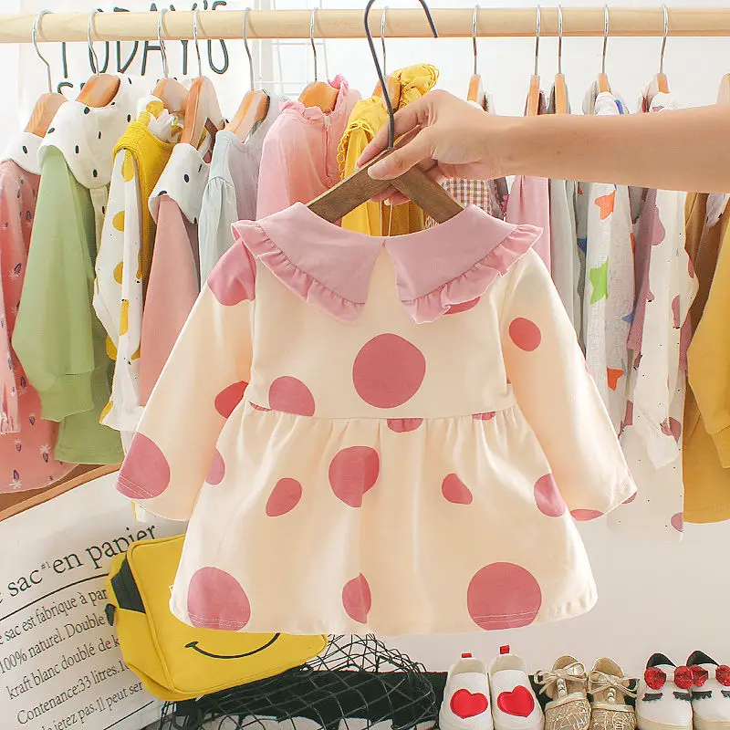 New Born Baby Girls Dress 2023 Spring Clothes Long Sleeve Floral Dresses for 2 Year Baby Birthday Girls Clothing Outfit Dress