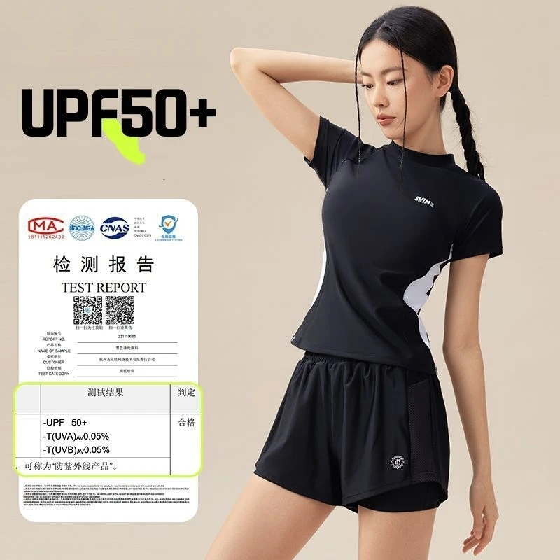 

Women UV Protection Outdoor Water Sports Professional Surfing Beach Shirt Trunks Female Two Pieces Quick-Dry Push Up SwimWear