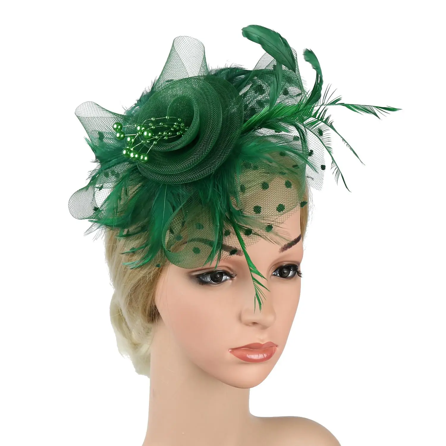 Women Girls Cocktail Wedding Hair Fascinators Fascinator Hat Alice Headband Clip Tea Party Headband Feathers Hair Clip