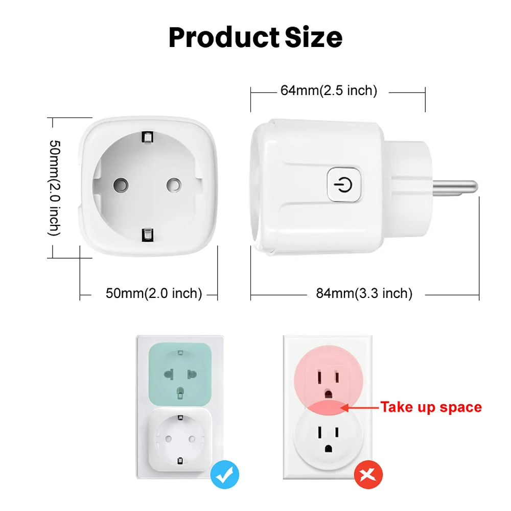 433Mhz Remote Control Socket Wireless Switch AC220V 15A EU FR Standard Socket Electric Plug Electrical Outlets For Light