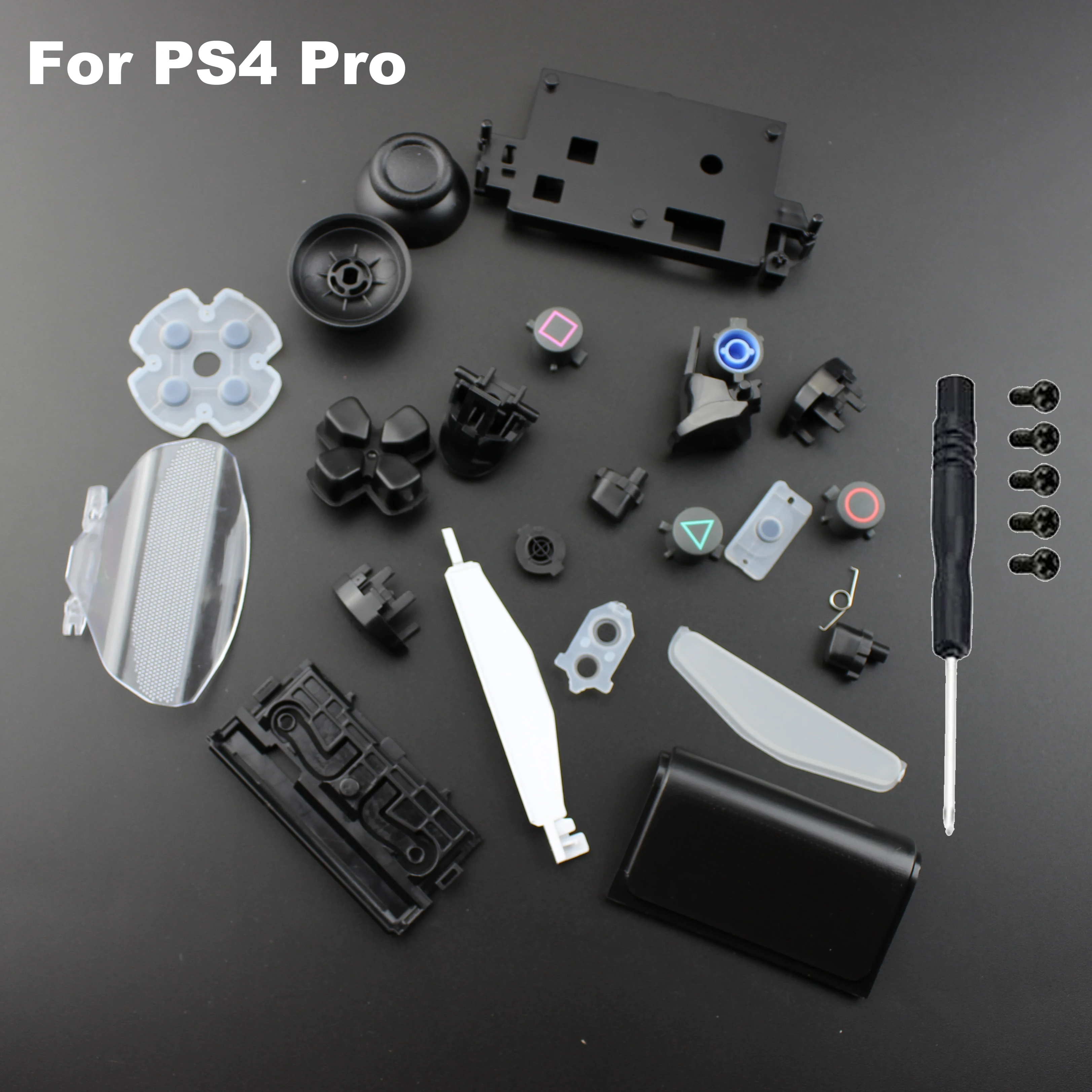 1 conjunto completo habitação peças de reparo d-pad círculo quadrado triângulo x botão conjunto para playstation 4 para ps4 controlador JDS-040 JDM-040