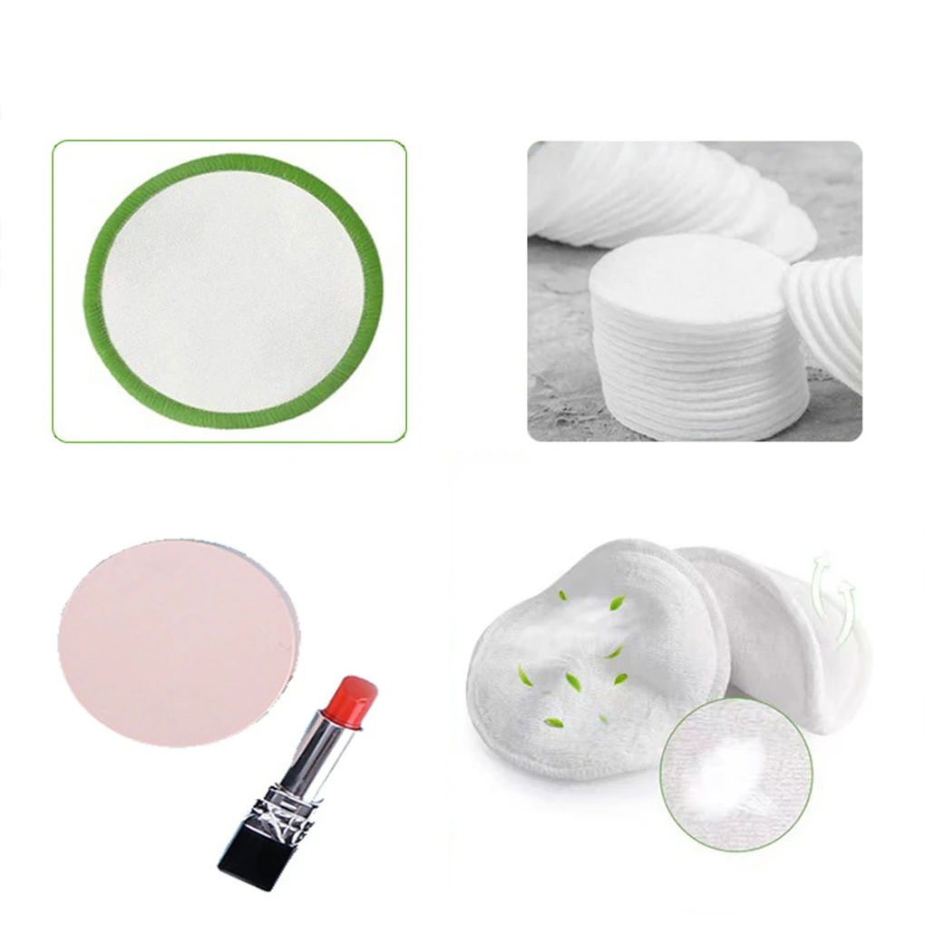 18x Wit Verfrissen En Revitaliseren Van De Reiniging Met Bamboe Make-Up Remover Pads Rustgevende Verlichting Huidverzorging