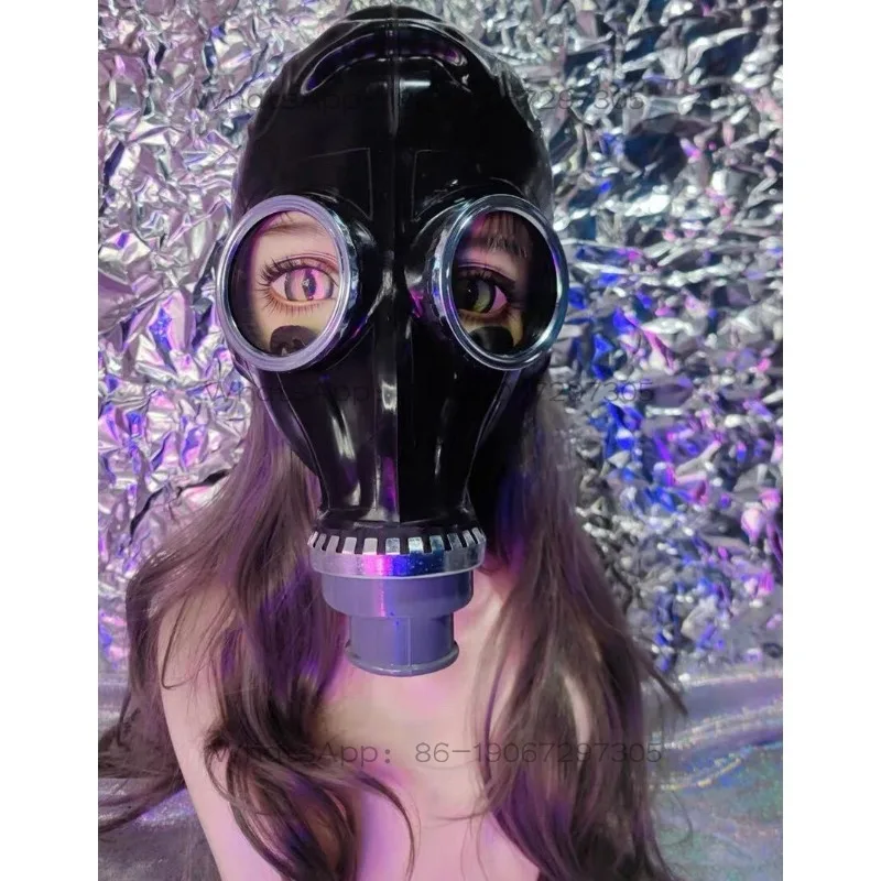 Latex Mask Set Breathing Bag Breathing Control Airbag Cosplay Accessories