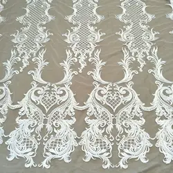 fashion thick arrival wedding dress lace fabric applique lace sell by yard