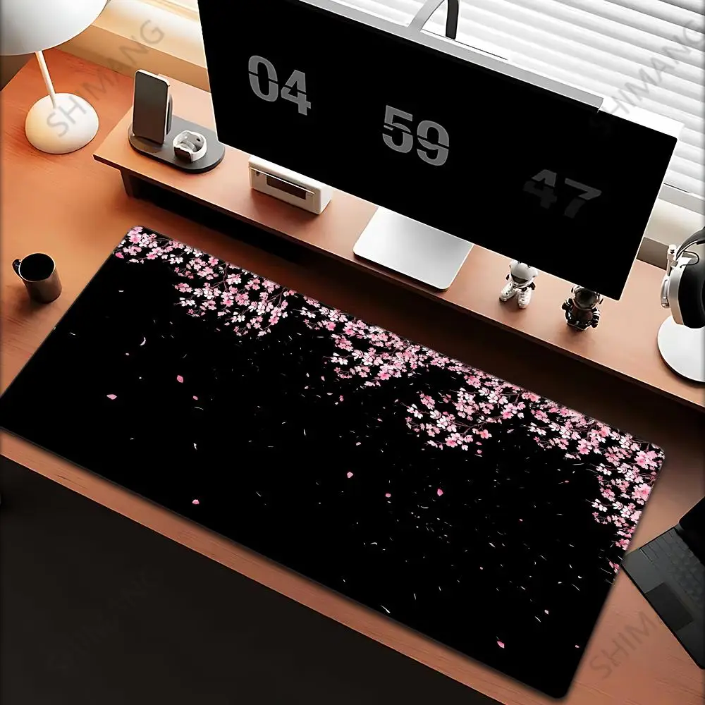 

Cherry Blossom Mouse Pad Sakura Japanese Gaming Home Mousepad XXL Keyboard Mat Office Carpet Laptop Mice Pad Desk Accessory