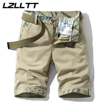 New Summer Men Cotton Cargo Shorts Men Fashion Breeche Bermuda Beach Jogger Shorts Men Tactical Casual Shorts Male Dropshipping