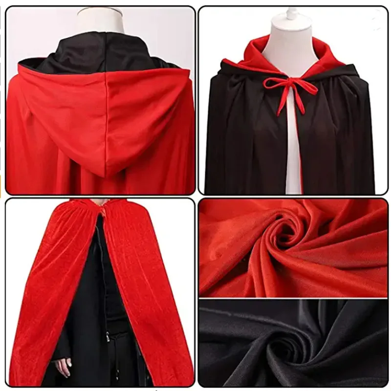 2025 yiyi preto luxo bruxa robe capa cosplay traje de halloween adulto crianças presente máscara