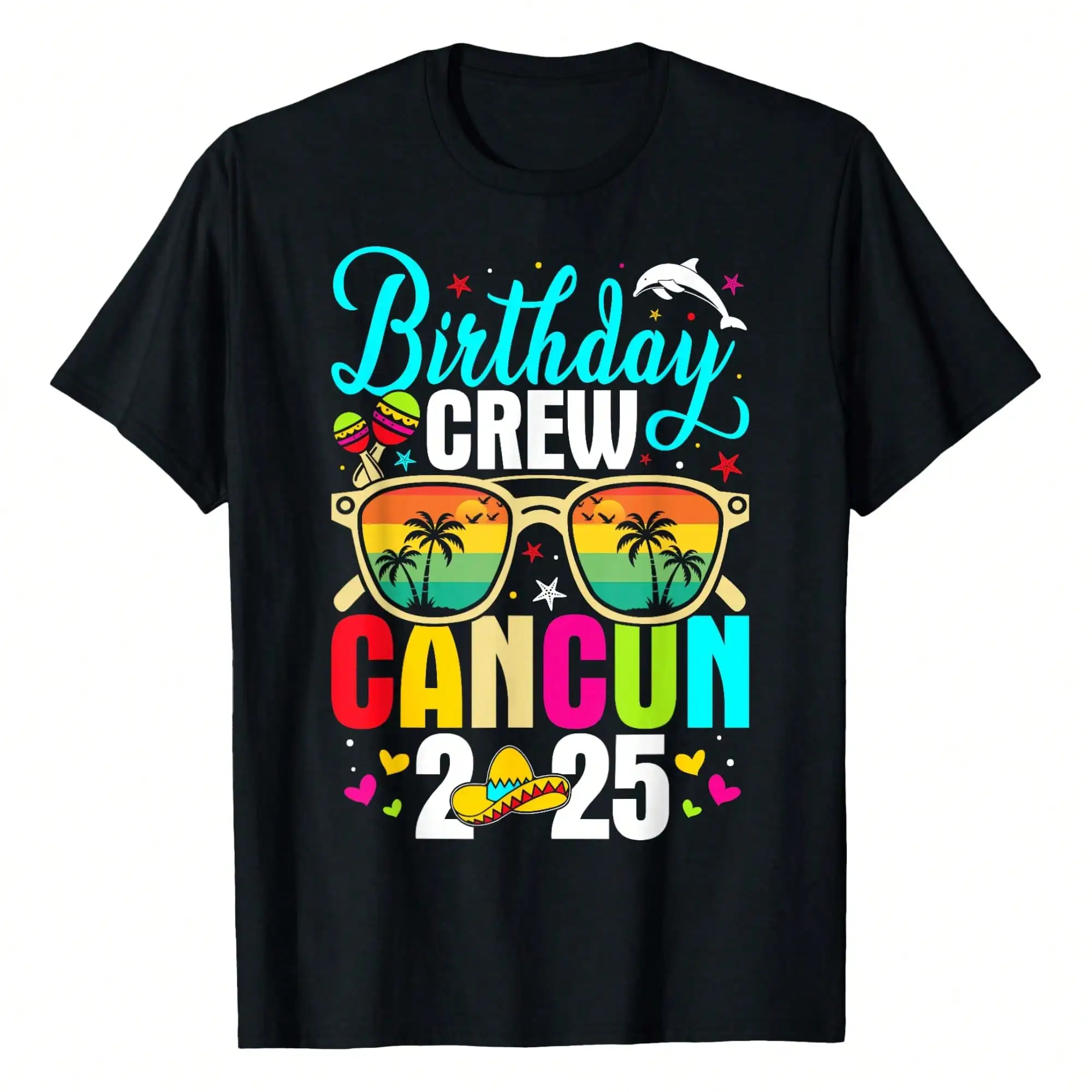 Mexico Cancun Birthday Trip Vacation 2025 Matching Group T-Shirt Women's Classic Crew Neck Tee - Designed For Everyday Versatility