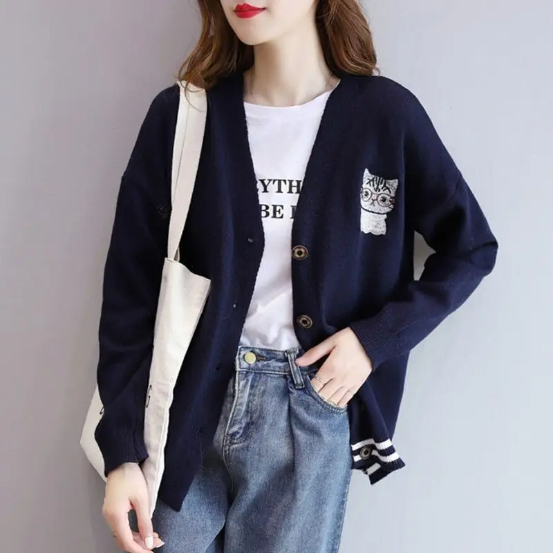 

Весна/осень 2022, женский легкий вязаный кардиган, короткий укороченный топ, повседневная модная верхняя одежда