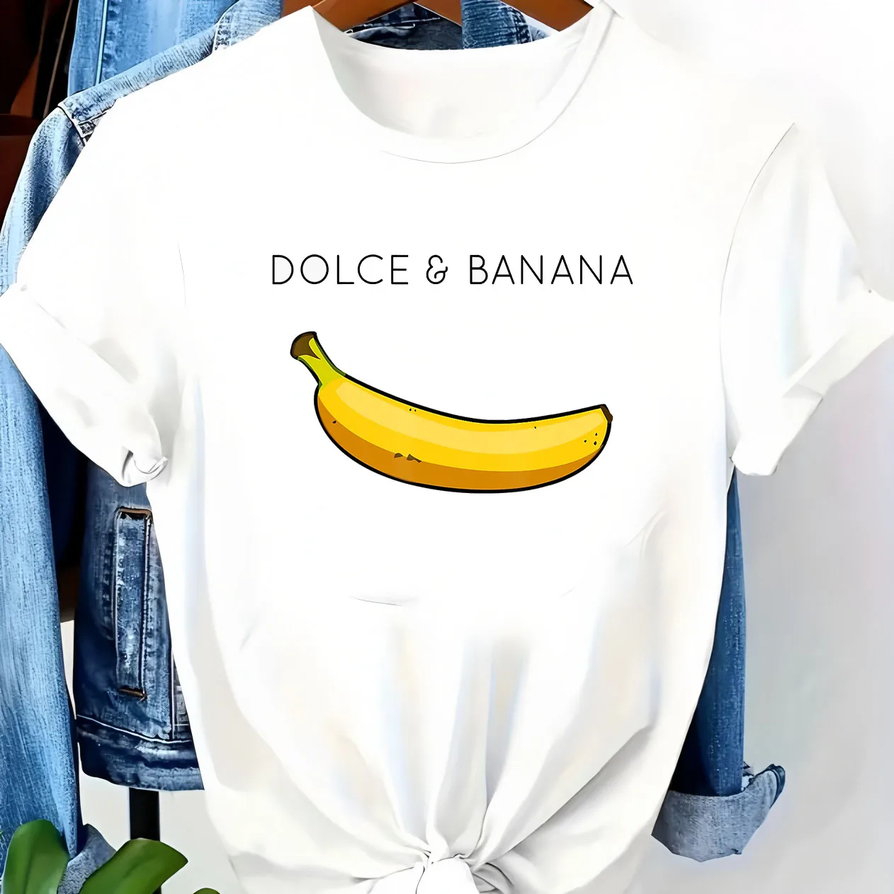 Funny Banana T Shirt Women Casual Short Sleeve O-neck Tee Summer Streetwear Harajuku Cartoon Banana Print Tops