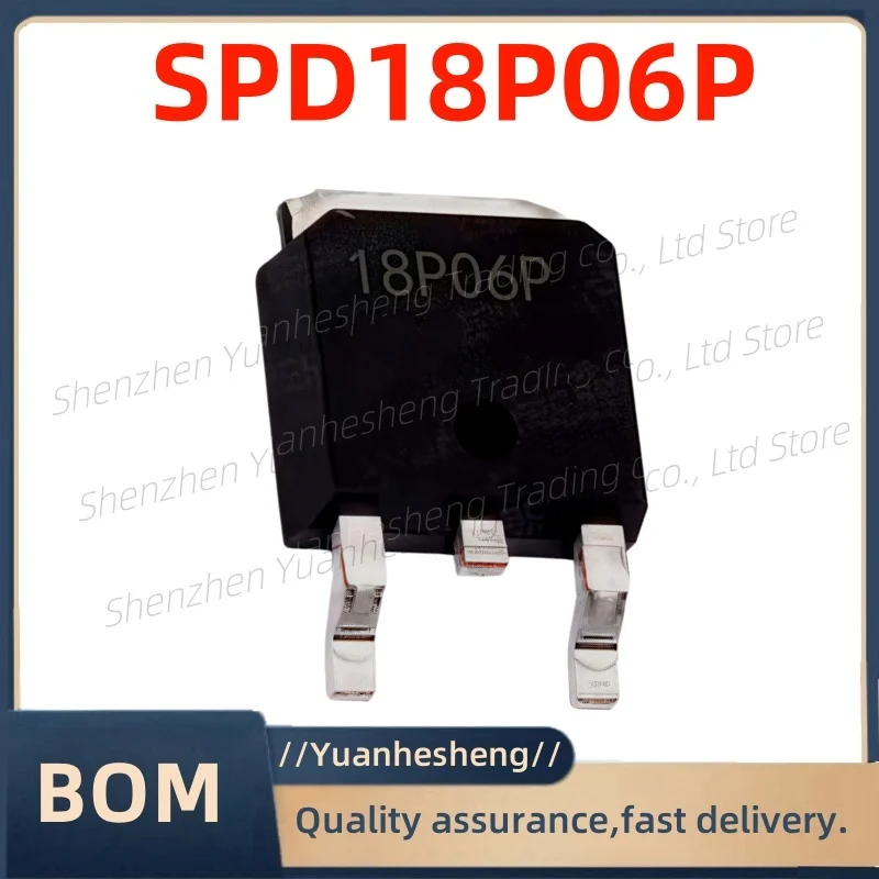 10 ชิ้น/ล็อต ของแท้ใหม่เอี่ยม SPD18P06P 18P06P TO-252-3 ทรานซิสเตอร์ MOSFET แบบ Field Effect 18A 60V ชนิด SMD