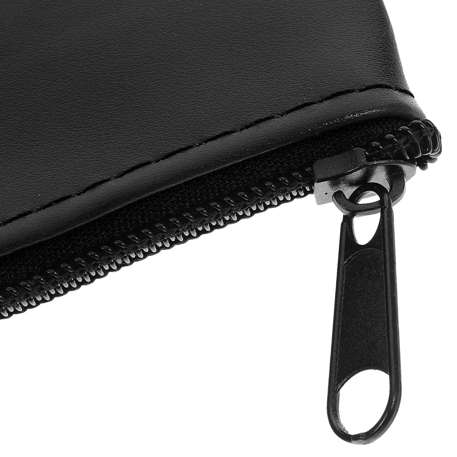 2Pcs Money Bank Deposit Bag Faux Zipper Cash Coin Pouch with Transparent Card Slot Organizer