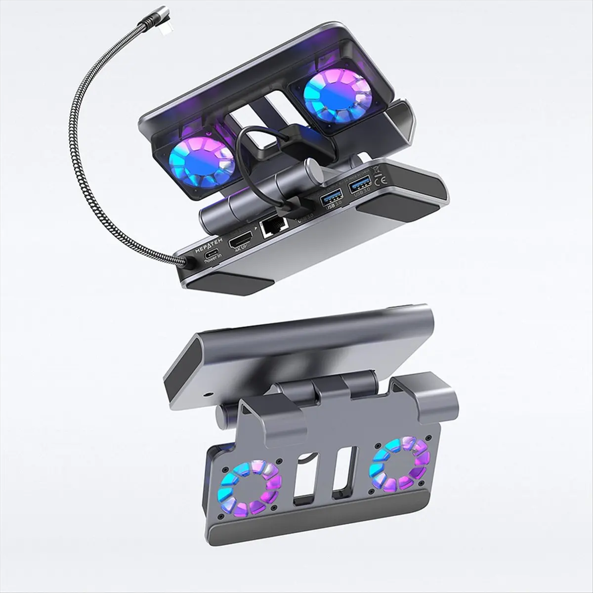 ★▲ Fans Docking Station 6-in-1 for / Ally X/ Go/ Claw Adjustable Stand Dock with 4k