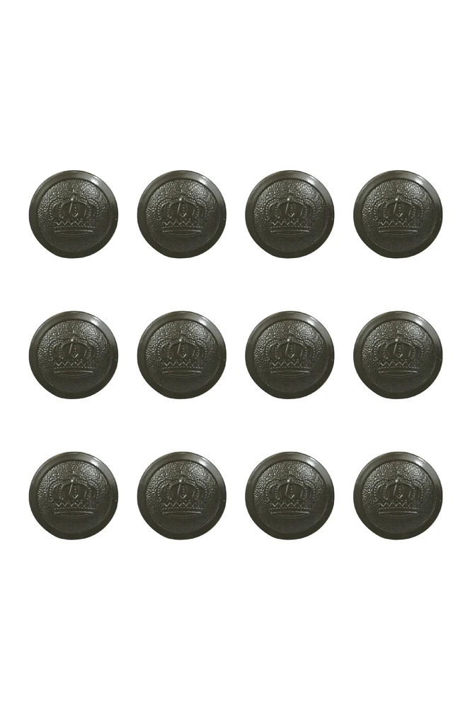 GC-038 WWII German WWI Imperial German Prussian Crown EM Button 21mm (12pcs)