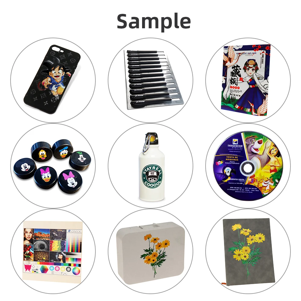 Small Flatbed UV Printer Automatic A4 Size Phone Case Printing Machine UV Printer For Bottle Acrylic Plastic PVC CD Metal Pens