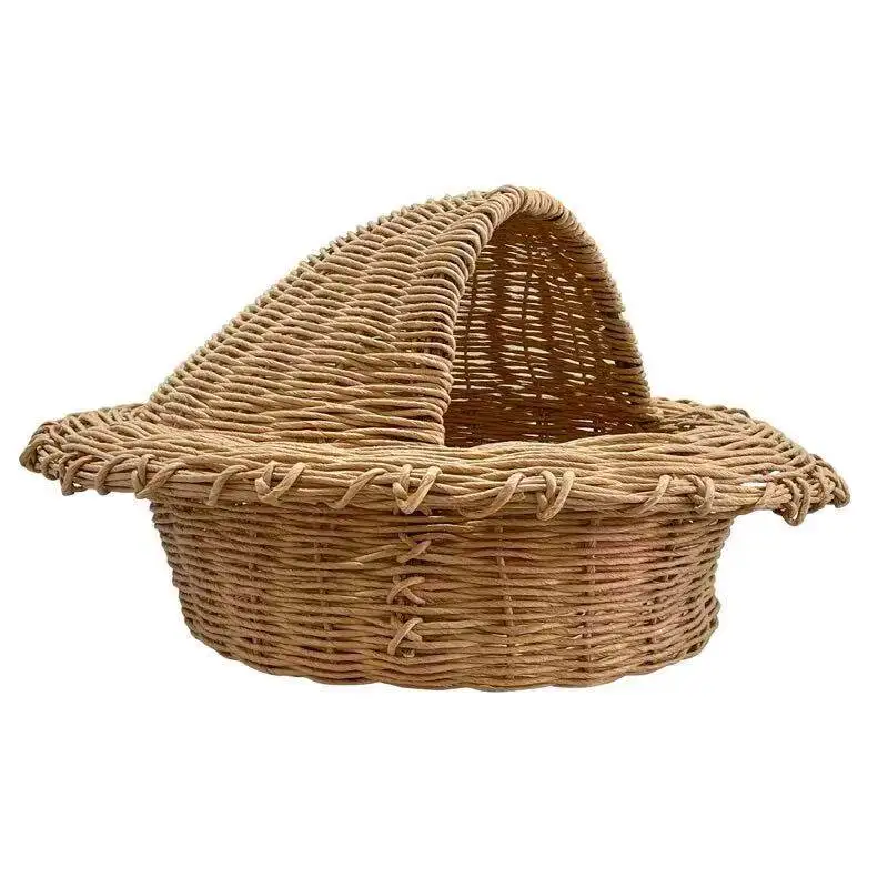 Professional Eco-Friendly Kraft Paper Braid Cat Scratching Toy Extra Large Size with Squeaky Feathers Catnip Silvervine Cat Bed