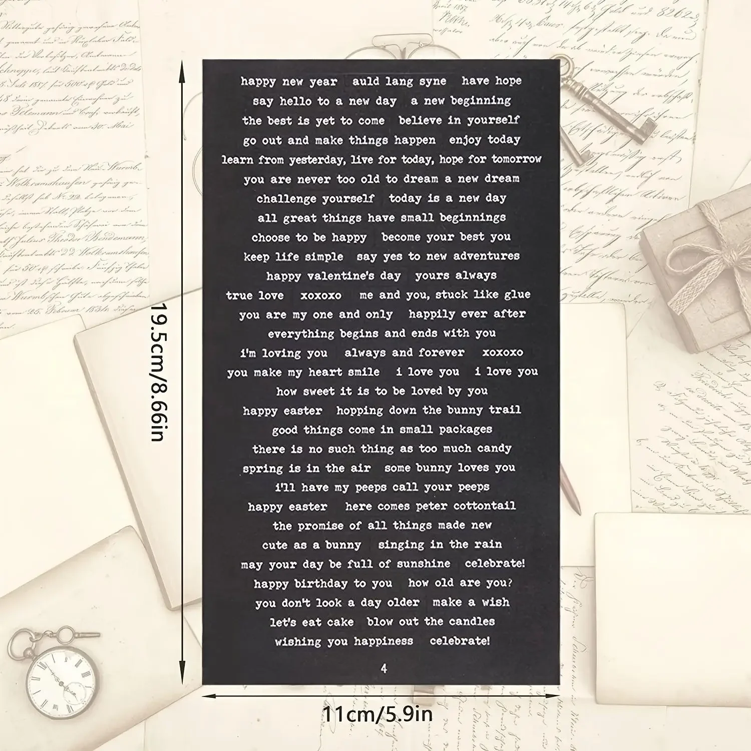 Vintage Inspirational Quote Sticker Book - 32-Sheet Adhesive Decal Stickers, Office Stationery Pack for Journal Enthusiasts, Scrapbooking, DIY Card Making, Decal Sticker