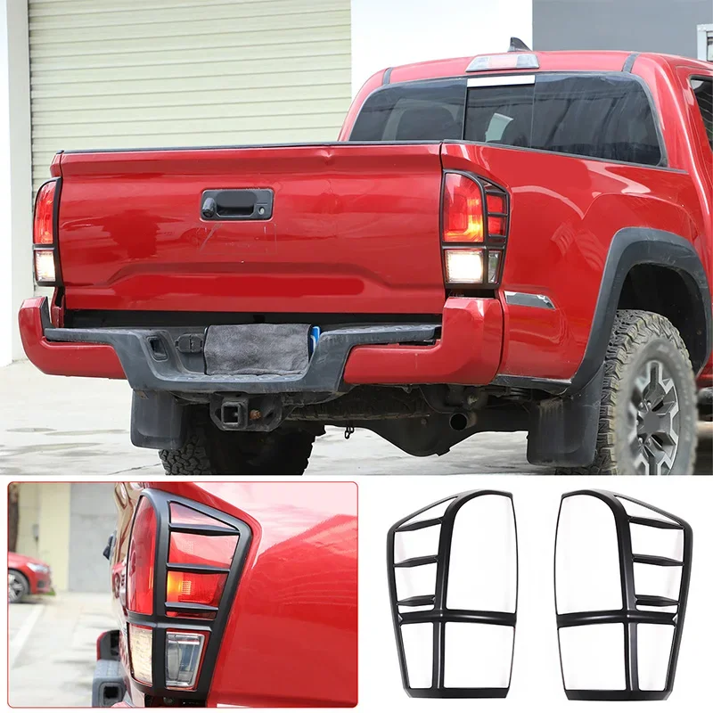 

For Toyota Tacoma 2016-2022 ABS matte black car styling car taillight decorative frame sticker car exterior accessories 2Pcs